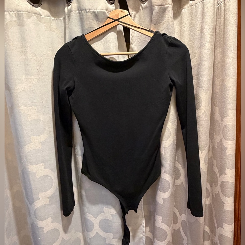 Madewell Black Long Sleeve Bodysuit